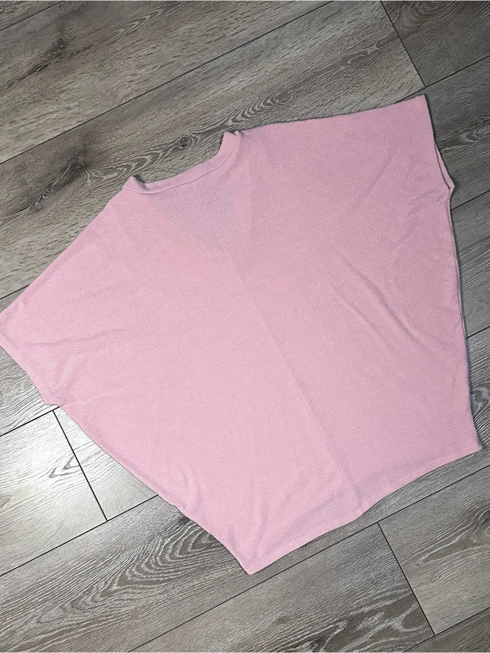 Charlotte Avery Soft Blush Oversized Dolman Short Sleeve Top *No Size Tag*
